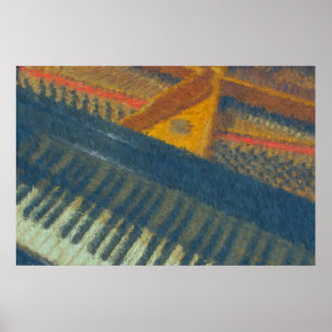Keyboard and Pins 3 Impressionist Poster