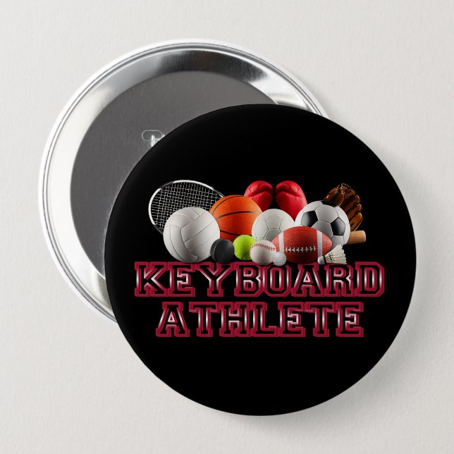 Keyboard Athlete Button (Front & Back)