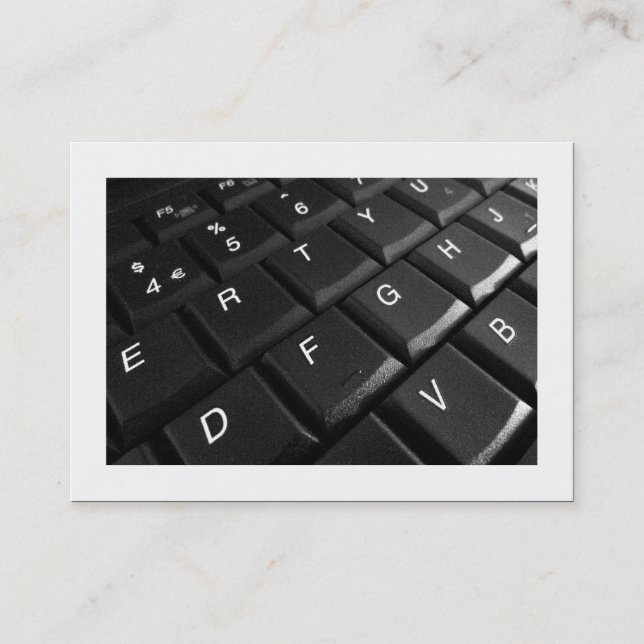 Keyboard (bordered) business card (Front)