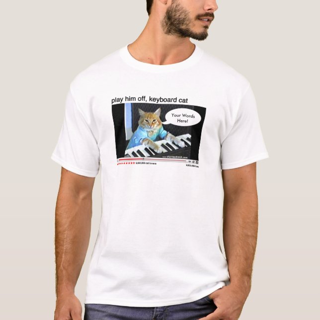 Keyboard Cat Customisable shirt (Front)