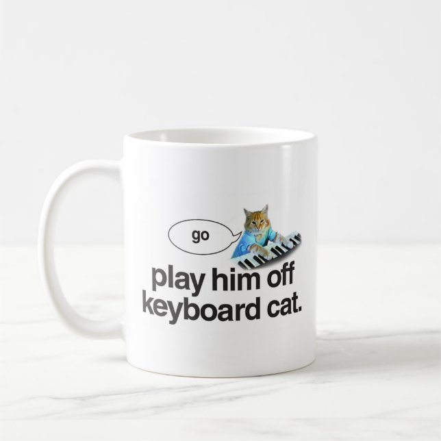keyboard cat go mug (Left)
