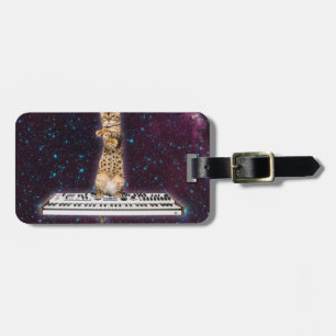 Keyboard cat strikes again luggage tag