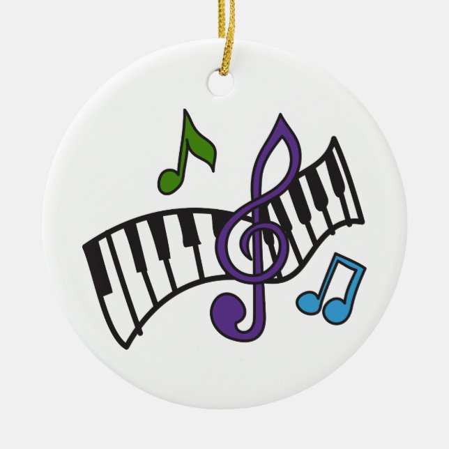 Keyboard Ceramic Tree Decoration (Front)