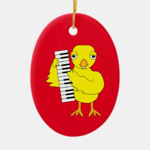 Keyboard Chick Text Ceramic Tree Decoration
