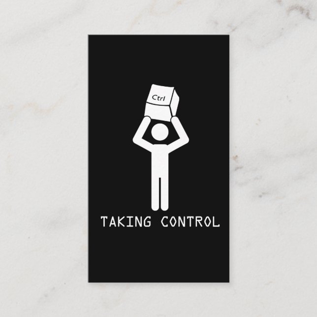 Keyboard Control Programmer Computer Science Nerd Business Card (Front)