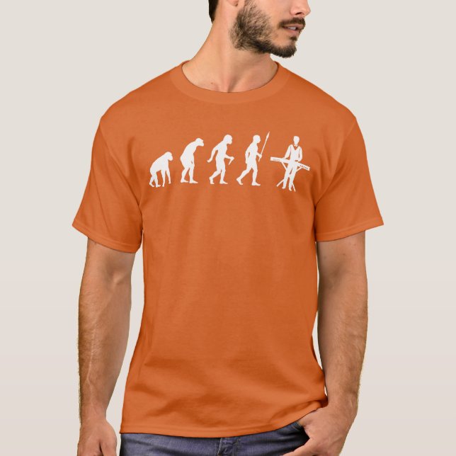 Keyboard Evolution Hobby Sport Keyboard player vin T-Shirt (Front)