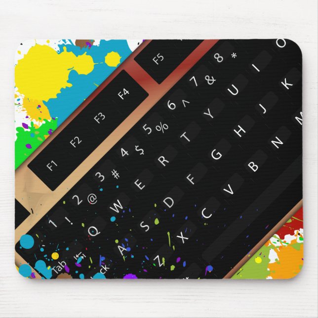 Keyboard Ink Mouse Pad (Front)