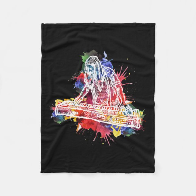 Keyboard Keyboardist Tee Gift  Fleece Blanket (Front)