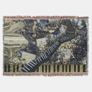 Keyboard Landscape Throw Blanket