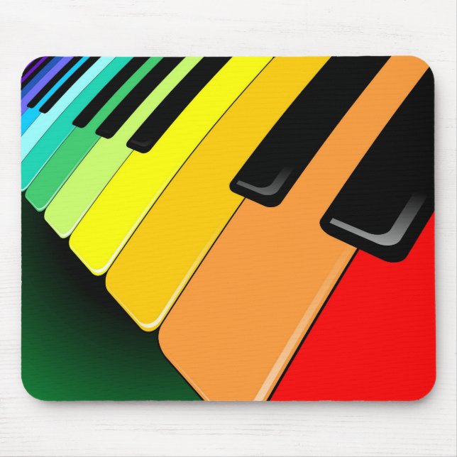 Keyboard Music Party Colours Mouse Pad (Front)