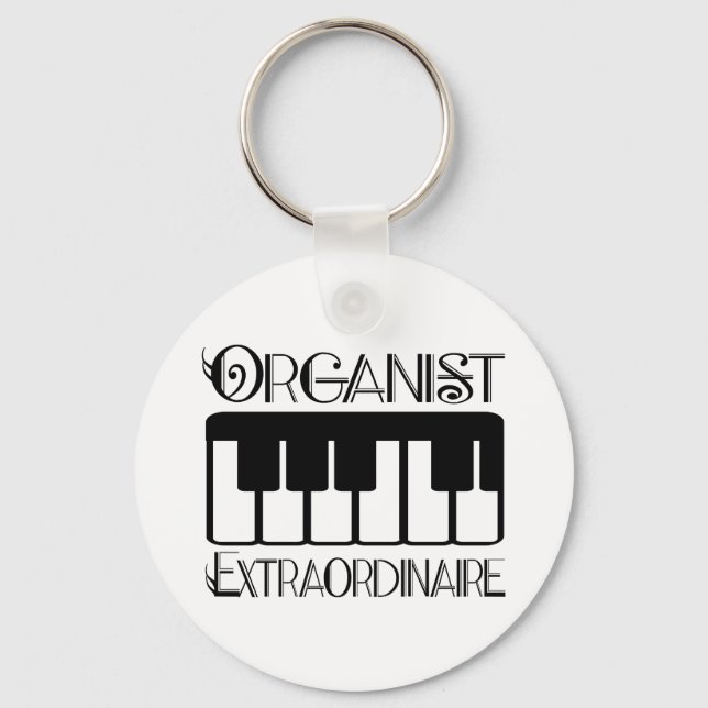 Keyboard Organist Extraordinaire Key Ring (Front)