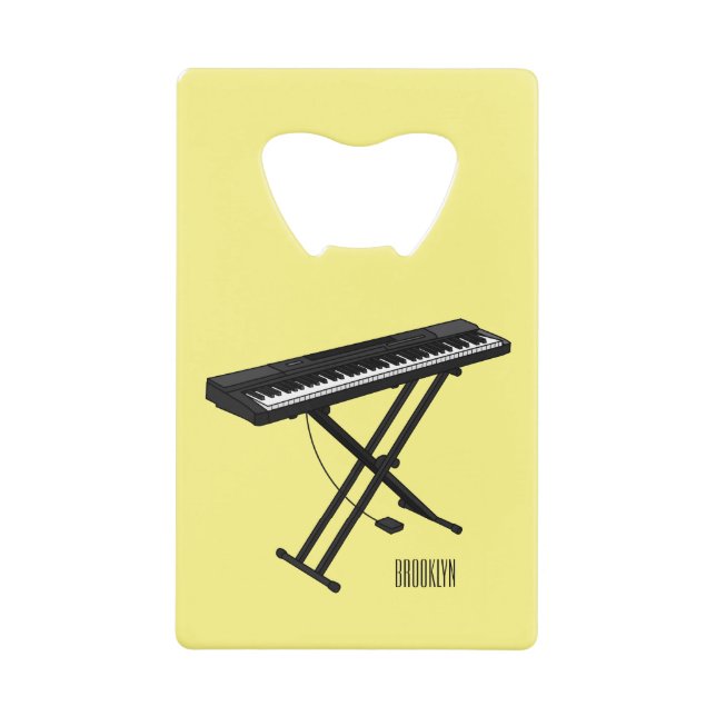 Keyboard piano cartoon illustration (Front)