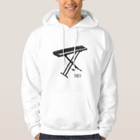 Keyboard piano cartoon illustration