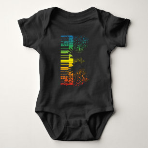 Keyboard Piano Gift Music Musician Instrument Baby Bodysuit