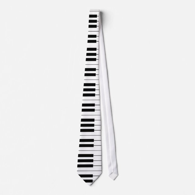 Keyboard / Piano Keys: Custom Necktie: Tie (Front)