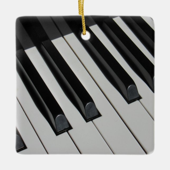 Keyboard Piano Keys Music Instrument Trendy Ceramic Ornament (Front)
