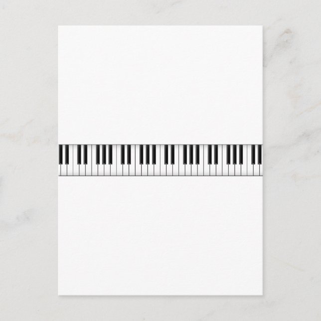 Keyboard / Piano Keys: Postcard (Front)