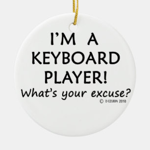 Keyboard Player Excuse Ceramic Tree Decoration