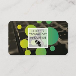 Keyboard Security Camera Tech Logo Business Card