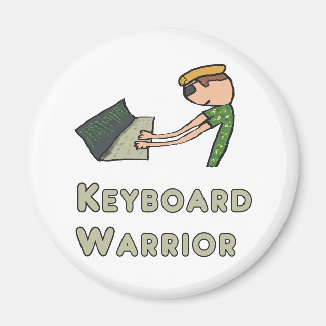 Keyboard Warrior Magnet (Front)