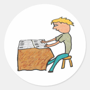 Keyboardist Classic Round Sticker