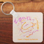 Keychain<br><div class="desc">Noah’s art collection was inspired by creativity, curiosity, and a hands-on experience shared with his classmates. Together, they created their artwork using the very tool they made themselves—colored popsicles on a stick. By mixing paint and water, freezing it, and using the melting ice to glide across the canvas, Noah was...</div>