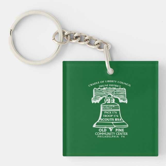 Keychain (Acrylic) - Forest Green (Front)
