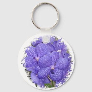 Keychain African Violets Purple Flowers Bouquet