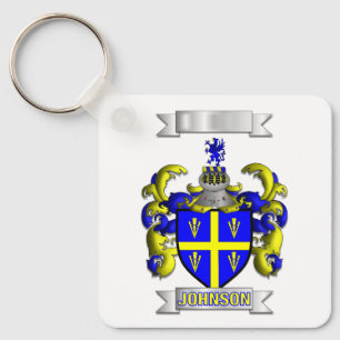 Keychain Aluminium Johnson Family Surname Shield