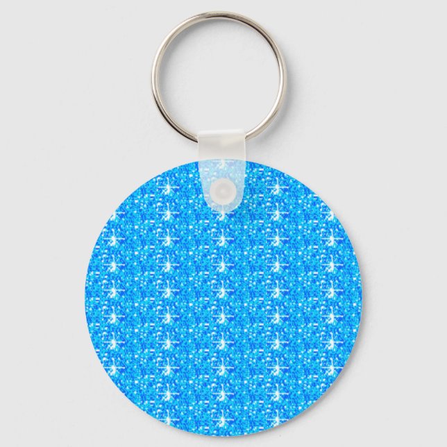 Keychain Baby Blue Glitter (Front)