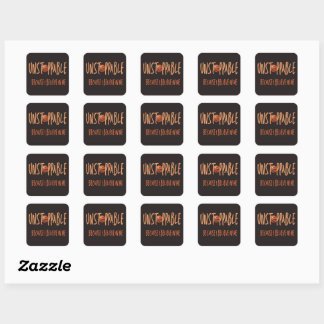 Keychain Basketball "Unstoppable" Keycahin Square Sticker