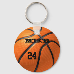 Keychain Basketball With Your Name, Your Number