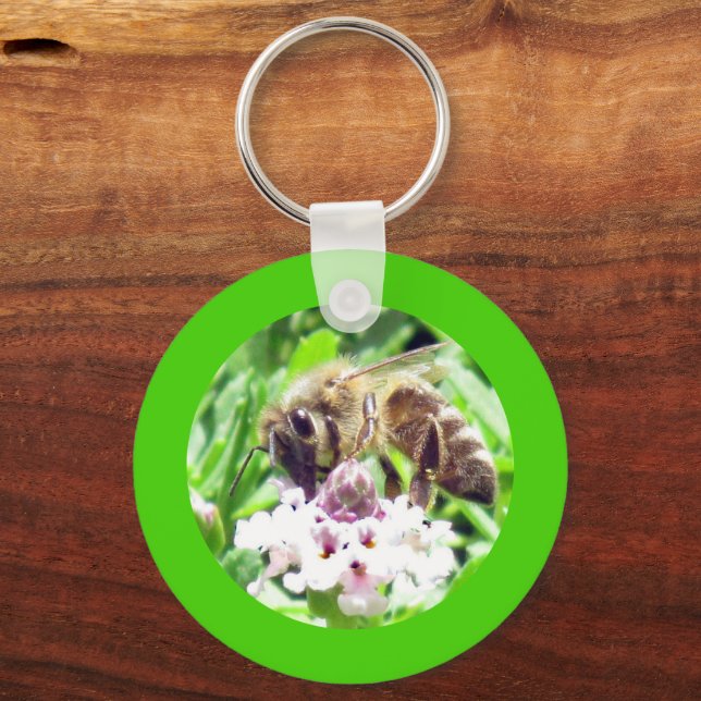 Keychain - Bee on Clover Blossom (Front)