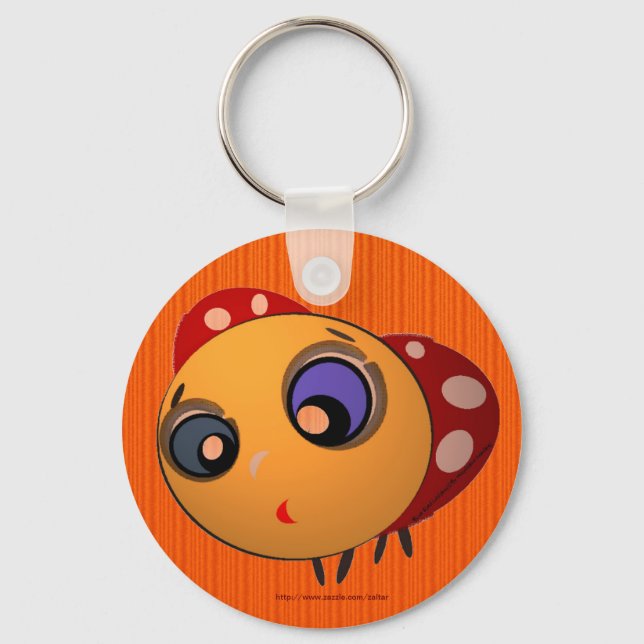 Keychain_Blue-eyed ladybug_Key_Chain_Zaltar Key Ring (Front)