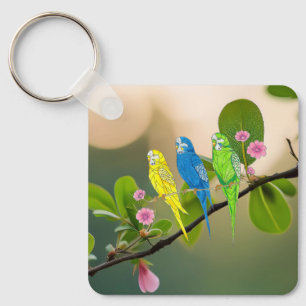 Keychain Budgies Bird