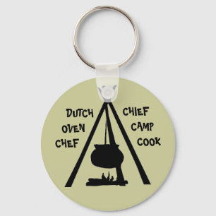 KEYCHAIN CAMPING GLAMPING DUTCH OVEN CHEF COOKING