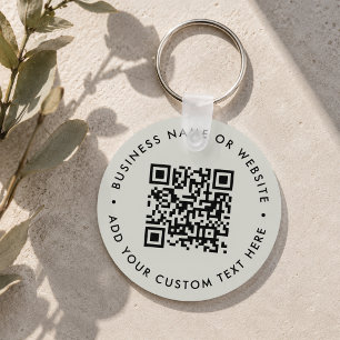 Keychain   Custom QR Code Business Promo Tag