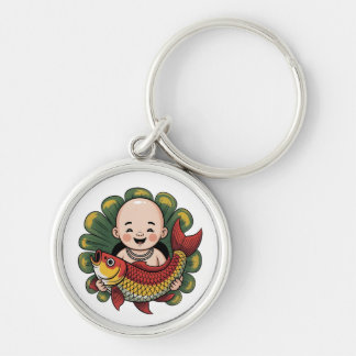 Keychain | Cute Boy with Lucky Koi
