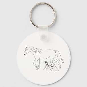 Keychain -- Dalmatian & Horse