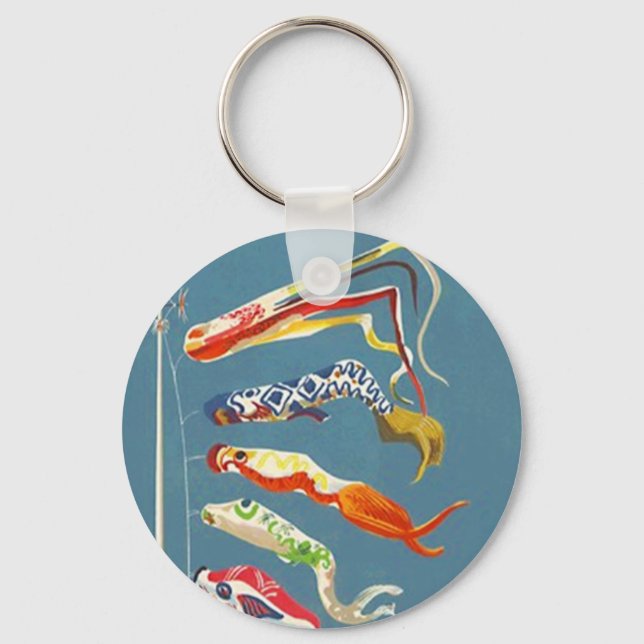 KEYCHAIN FESTIVE KOINOBORI FISH CARP STREAMERS (Front)