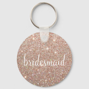 Keychain - Glitter Fab Bridesmaid RoseGold