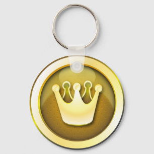 Keychain glossy crown symbol