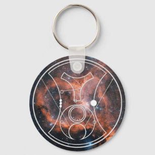 Keychain: Hello, Sweetie!  Heart Nebula Key Ring