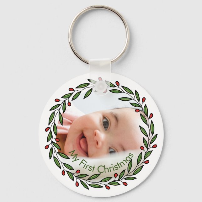 Keychain Holy tree red berry wreath (Front)