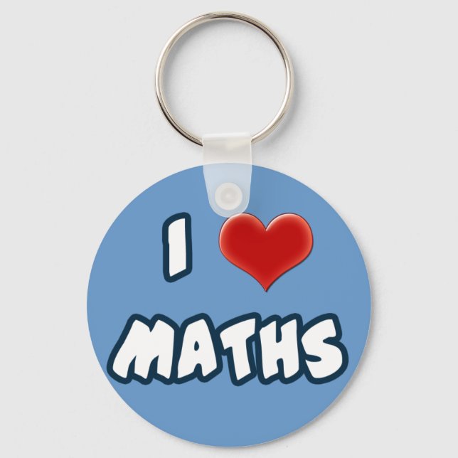 Keychain I LOVE MATHS (Front)
