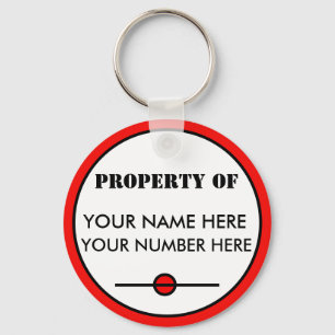 Keychain ID TAG With Your Name, Your Number