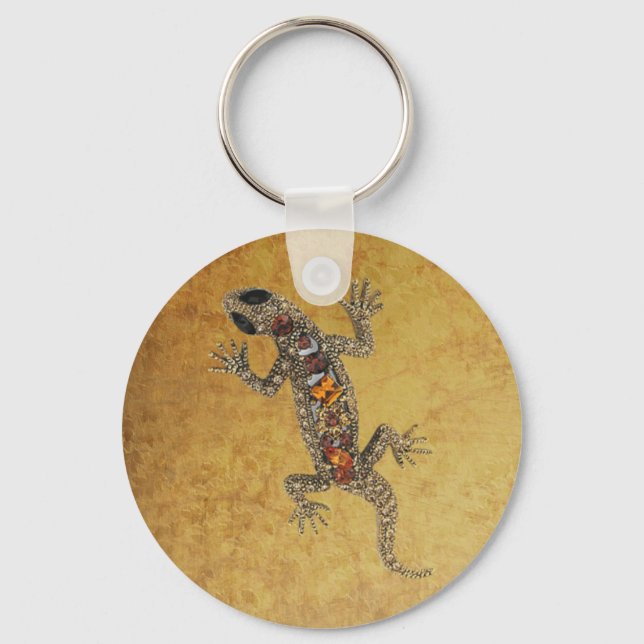 Keychain Jewel Lizard leather (091-013) (Front)