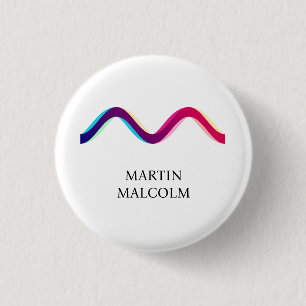 KEYCHAIN Letter M 3 Cm Round Badge