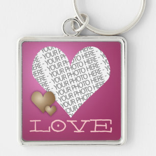 Keychain Love Heart Your Photo Here Customise It