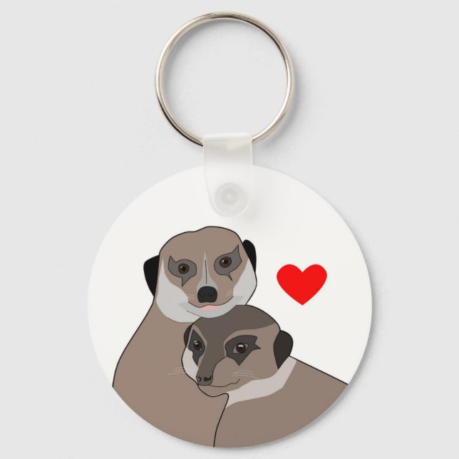 Keychain "Meerkats in Love" (Front)